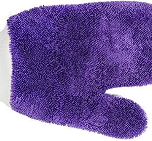 Twisted Loop Microfiber Wash Mitt – Purple