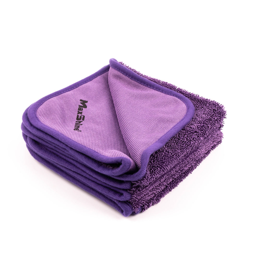 Maxshine 600GSM 16″x16″ Purple Single Twisted Loop Drying Towel3pcs